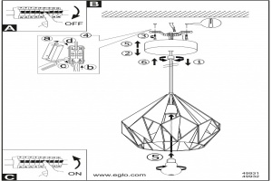 Подвесной светильник Eglo Carlton 1 49932 - 3
