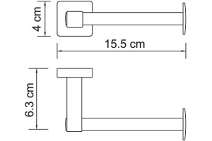 Держатель туалетной бумаги Wasserkraft Lippe K-6596 - 3