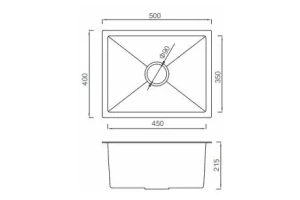 Кухонная раковина Gappo 50х40 сатин - 3