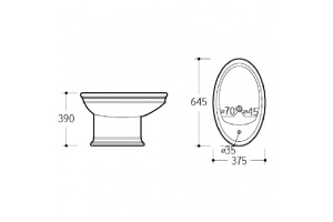 Биде напольное Boheme Puro белое - 3