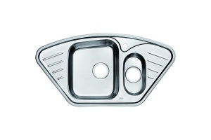 Мойка, нержавеющая сталь,  полированная, угловая, 1 1/2, 965*505, Strit S, IDDIS, STR96PCi77