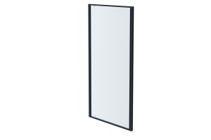 AQ ARI PI 10020BL Душевая дверь, распашная 1000x2000 профиль черный, стекло прозрачное