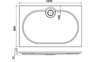 Поддон для душа Cezares Tray AH 120/80 прямоугольный - 2