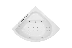 Ванна акриловая Royal Bath Rojo De Luxe 150x150 с гидромассажем белый