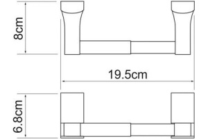 Держатель туалетной бумаги Wasserkraft Exter K-5222 - 3