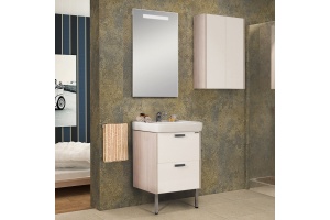 Мебель для ванной Акватон Йорк 55 белый/ясень фабрик