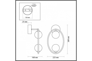 Бра Odeon Light Modern Slota 4808/2W - 2