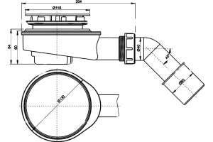Сифон для поддона AlcaPlast A491CR - 3