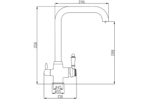 Смеситель Steel Hammer SH 725 BRONZE для кухонной мойки - 2