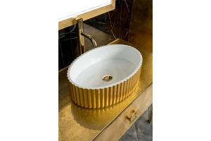 Столешница под раковину Armadi Art Lucido 100 золото - 2