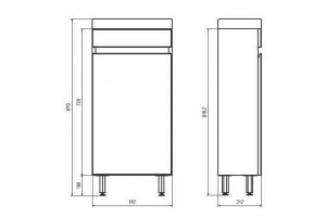 Тумба под раковину АСБ-Мебель Бари 40 напольная белый - 2