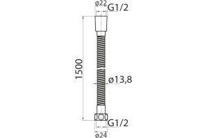 Душевой шланг Cezares Articoli Vari 150 хром (CZR-F-FMDC-01) - 2