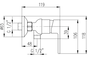 Смеситель для душа Rav Slezak Vltava хром - 2