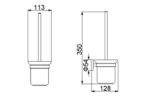 Ершик для унитаза Timo Saona черное золото - 2