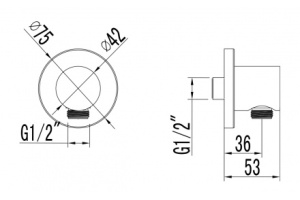 Шланговое подключение Lemark Bronx графит, матовый (LM3783GM) - 2