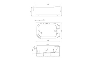 Ванна акриловая Royal Bath Norway Comfort 180х120 R с гидромассажем белый - 2