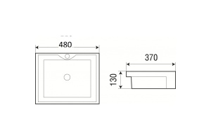Раковина встраиваемая Weltwasser WW DEILBACH 4014 48 белый (10000003887) - 2