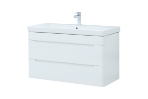 Тумба с раковиной Allen Brau Aquanet София 105 белый глянец - 3