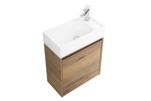 Тумба с раковиной Belbagno Kraft Mini 50 R темное дерево - 3
