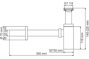 Сифон для раковины Wasserkraft Abens A169 - 2