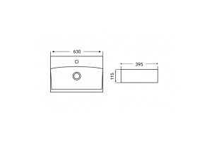Раковина накладная Weltwasser WW ELBACH 2060 63 белый (10000004575) - 2