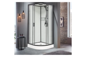 Душевая кабина Frank 80х80 черная стекло матовое - 3