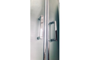 Душевой уголок Royal Bath ВК 100х100 с поддоном профиль хром стекло матовое - 3