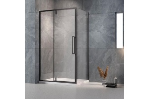 Душевой уголок Veconi Rovigo RV-034B 100х70 профиль черный (RV034B-10070-01-C7)