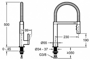 Смеситель Jacob Delafon Spirale E23310-CP для кухонной мойки - 2