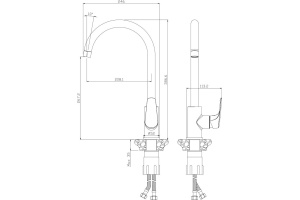 Смеситель Olive'S Evora 33430EV для кухонной мойки - 2