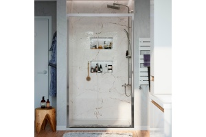 Душевая дверь в нишу STWORKI Стокгольм DE019D2130200CH 130 см профиль хром глянец