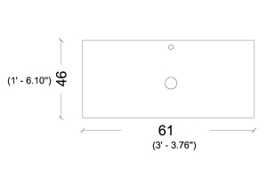Столешница под раковину Armadi Art Vallessi 60 черный - 2