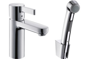 Смеситель Hansgrohe Metris S 31160000 для раковины с гигиеническим душем