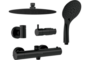 Душевая стойка Cersanit Brasko Black с термостатом, черная 63112 - 2