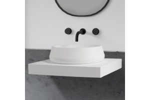 Раковина накладная ABBER Stein AS2605 белая матовая