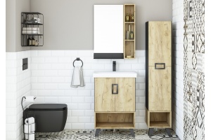 Тумба под раковину Sanflor Выборг 60 дуб золотой (С16293) - 2