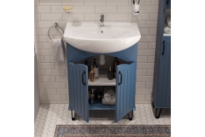 Тумба с раковиной DIWO Сочи 65 синяя - 2