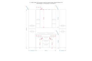 Тумба с двумя раковинами Misty София 120 белая глянцевая - 3