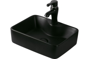 Рукомойник Orange B01-475MB накладной, черный матовый