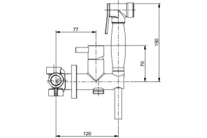 Гигиенический душ Webert со смесителем EL870301015 - 2