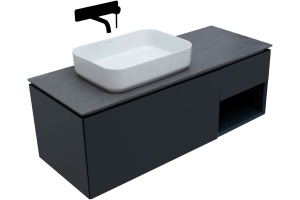 Тумба под раковину Allen Brau Infinity 120 L черный матовый - 3