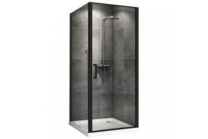 Душевой уголок Abber Sonnenstrand 80х70 черный, матовый (AG04080B-S70B)