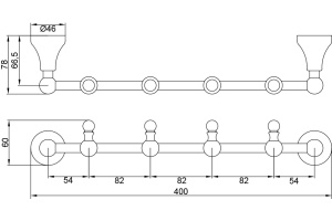 Крючок Veragio Gialetta VR.GIL-6434.BR бронза - 3