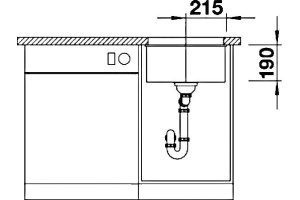 Мойка из гранита Blanco Subline серый (523423) - 2