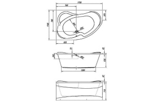 Ванна акриловая Kolpa San Lulu 170х110 R белый - 3