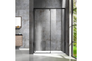 Душевая дверь в нишу Vincea Lugano VDS-1L130CLB-1 130 см, профиль черный