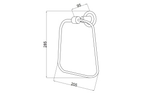 Полотенцедержатель Boheme Murano золото - 2