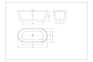 Ванна акриловая отдельностоящая AQUATEK АФИНА 1700*780*600, белый глянцевый AQ-144778BL - 2