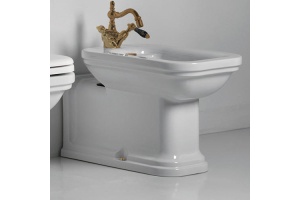 Биде напольное удлиненное Kerasan Waldorf белый (4120K3bi/br*1)