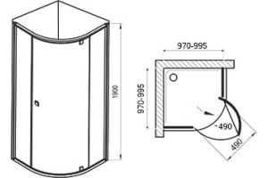 Душевой уголок Ravak Pivot 99.5x99.5 см (376AA100Z1) - 3